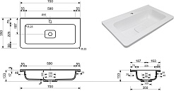Style Line Мебель для ванной Бергамо Мини 70 подвесная черная Люкс антискрейтч Plus – фотография-16